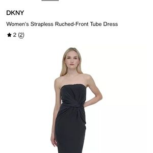 DKNY Women's Strapless Ruched-Front Tube Dress, size 14